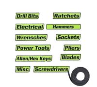 Toolbox Labels - Magnet Stickers, Reusable Tags, Identification Markers, Clasification Signs | Professional Magnetic Drawer Labels Perfect For Steel Toolboxes Garage Cabinet Workshop