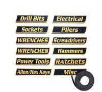 Toolbox Labels - Magnet Stickers, Reusable Tags, Identification Markers, Clasification Signs | Professional Magnetic Drawer Labels Perfect For Steel Toolboxes Garage Cabinet Workshop