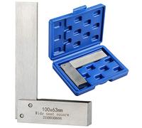 TOOLCOOL Machinist Square Engineers Square Try Square - Regla de ángulo recto de 90 grados, acero endurecido de precisión, 100 x 63 mm