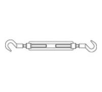 TOOLCRAFT 136619 - Tensor de gancho M8 de acero galvanizado DIN 1480, 1 unidad