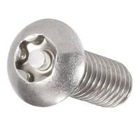 TOOLCRAFT 888790 - Tornillo de cabeza curvada (20 mm, perfil Torx con pezón DIN 7380, acero inoxidable, A2, 10 unidades)
