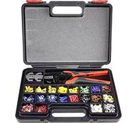 TOOLCRAFT Aderendh PZ-507 1365635 - Juego de alicates de crimpado (439 piezas, conectores planos, conectores planos)