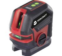 TOOLCRAFT Láser de líneas cruzadas láser verde, autonivelante Alcance (máx.): 30 m