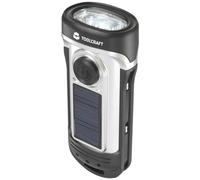TOOLCRAFT LUZ SOLAR & DYNAMO Linterna de luz solar, dínamo LED IPX8 a prueba de agua, con función de luz de advertencia 20 lm 176 g