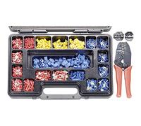 TOOLCRAFT PZ-504 820927 - Juego de crimpadora (1004 piezas, conectores coaxiales, conectores de crimpado no aislados, conectores de crimpado aislados)