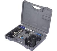 TOOLCRAFT SK 3000 - Juego de soldador (pistola de soldadura rápida de 100 W, soldador manual de 30 W, incluye tercera mano, bomba de succión para desoldar, en maletín compacto para un almacenamiento
