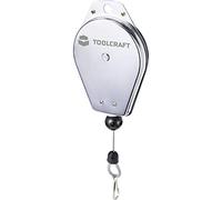 TOOLCRAFT TO-7392612 Polipasto de resorte, extensión de cable de hasta 1,5 m de capacidad de carga (máx.) 2 kg