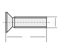 TOOLCRAFT Tornillos avellanados M3 839917, 12 mm, hexagonales, DIN 965, acero inoxidable A2, 100 unidades