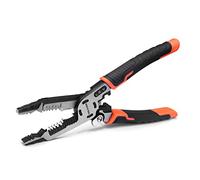 TOOLEAGUE 9-in-1 Wire Stripper Tool, Cable Cutters, C-RV Multifunctional Needle Nose Pliers for Electric Cable Stripping Cutting and Crimping