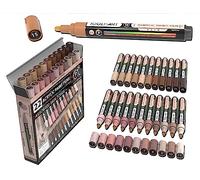 TOOLI-ART Rotuladores de pintura acrílica, 22 rotuladores surtidos de la serie Pro Colour, 3 mm, punta mediana para pintura de roca, vidrio, tazas, madera, metal, lienzo, proyectos de bricolaje, no