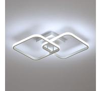 Toolight 42W 4700LM Plafon LED Techo Moderno, Lamparas de Techo Salon Cuadrado Blanco Frío 6500K, Luz de Techo Acrílico 64cm para Salón Dormitorio Cocina Pasillo, Blanco