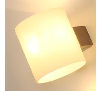 Toolight Aplique de Pared Interior de Madera, Lámpara de Pared Vintage con Pantalla de Vidrio, Luz de Pare per Camera da Letto Soggiorno Corridoio Scale (Con 1pc 12W bombilla tricolor)