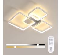 Toolight Lámpara de Techo Regulable, 45W Plafon LED Techo con Mando a Distancia Función de Memoria 3000K-6500K, Blanco Moderno Lamparas de Techo Salon para Dormitorio Cocina Comedor Pasillo