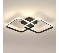 Toolight Lamparas de Techo Salon 42W 4725LM, Plafon LED Techo Moderno Luz Natural 4500K, Cuadrado Luz de Techo Acrílico 64cm para Salón Dormitorio Cocina Comedor Pasillo, Negro