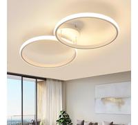 Toolight Plafón LED Techo Moderna, 36W 4050LM Lampara LED Techo Habitacion Redondo Moderna Blanco Cálido 30000K, Lámpara Tech para Dormitorio Salon Cocina, Blanco, 54CM