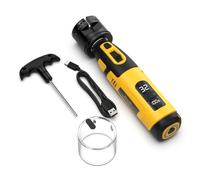 TOOLIOM Afilador de electrodos de tungsteno para soldadura TIG con protector contra el polvo, amoladora de tungsteno de electrodo de mano inalámbrica de 4 tamaños y 6 ángulos, herramienta giratoria de