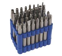 Toolland Bitset de seguridad con soporte, 32 piezas, 7,5 cm, bits largos para estrella, hex, tri-ala, cruceta, horquilla, cuatro alas, ph, pz