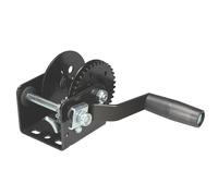 Toolland Cabrestante manual 250 kg acero inoxidable con trinquete y cable, relación 3.1:1, cabrestante negro de remolque con manivela ergonómica, ideal para barco, remolque y elevación