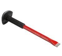 Toolland Cincel con empuñadura de goma amortiguadora, filo plano de 250 mm para esculpir y restaurar edificios, excelente calidad para trabajos de cantería precisos