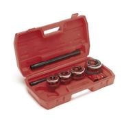 Toolland Conjunto de roscado, 5 piezas, ½ a 1¼, cojín de roscado ajustable para tubería, doble trinquete, guía de centrado, en caso de