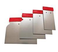 Toolland Cuchada de masilla, set, 4 piezas, mango de plástico