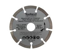 Toolland Diamond Disc, 150 mm, segmentado, corte seco, 13300 rpm, 80 m/s, para granito, piedra, ladrillo, mármol