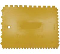 Toolland Espátula dentada de plástico con 4 formas de dientes diferentes, 180 mm