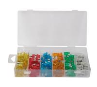 Toolland Este conjunto de 120 piezas comprende fusibles para automóviles de varias capacidades. Suministrado en la caja de almacenamiento de plástico. Con esta gama, siempre tendrá el fusible de