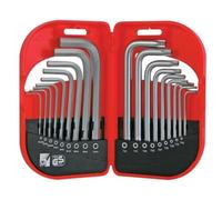 Toolland Hex Key Set, 18 piezas, hex/estrella, Chrome-Vanadium, en forma de L, con una conveniente caja de almacenamiento, ideal para hacerlo.