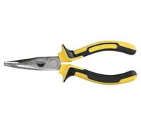 TOOLLAND - HP07N 176721 - Alicates de punta curvada de acero al cromo vanadio, 165 mm de longitud, negro/amarillo