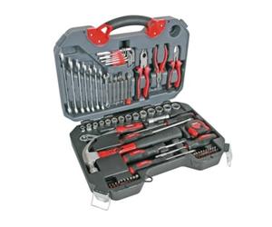 Toolland Juego de herramientas en cromo vanadio, 78 piezas, adecuado para aficionados al bricolaje y profesionales, incluye instrumentos de precisión y un robusto maletín de almacenamiento