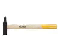 Toolland Martillo de ingeniero 300 g con cabeza de acero y mango de madera, ideal para trabajos precisos, carpintería, reparaciones y tareas de bricolaje, agarre cómodo y control óptimo