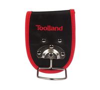 Toolland Soporte Marting para cinturón, Nylon, Reforzado por Remaches, con Bucle Giratorio, Negro/Rojo