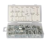 Toolland Surtido de tuercas y pernos, 240 piezas, diferentes tamaños, de color de níquel