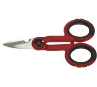 Toolland Tijeras multifuncionales, acero inoxidable, agarre suave, para cables, tela, alfombra, cuero y cartón, 160 mm