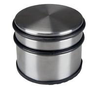 Perel Tope de puerta redondo tl74051 – acero inoxidable, 4 unidades, sin taladrar, gris plateado