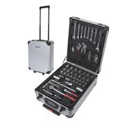 Toolland Trolley de herramientas llenas, 260 piezas, incluidos contenidos, con 4 incrustaciones extraíbles, sobre ruedas.