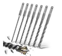 TOOLMAYS Juego de Brocas SDS-Plus 7 pieza, brocas hormigon, Ø 5-12 mm x 160 mm brocas para hormigón, Hasta 92 HRC de dureza máxima