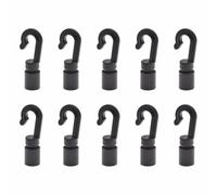 tooloflife 10 ganchos elásticos de plástico con cierre a presión para kayak, barco, canoa, deportes al aire libre, transporte logístico, organización del hogar