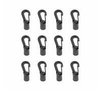 tooloflife 12 ganchos elásticos con cierre a presión, ganchos de plástico para kayak, barco, canoa, deportes al aire libre, logística, transporte, organización del hogar