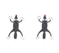 Tooloflife 2 marcadores de animales lindos, dibujos animados 3D, divertidos, impermeables, duraderos, suministros escolares de oficina, regalo, 6 tipos de animales, tamaño mini