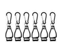 tooloflife 6 clips para guantes, ganchos de seguridad multiusos, giratorios, para trabajos al aire libre, construcción, bricolaje, reparación, color negro