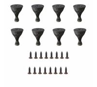 tooloflife 8 patas de esquina de caja vintage, aleación de zinc dorada, pequeña con tornillos, protectores de bordes decorativos para joyeros de madera, baúl de regalo y muebles pequeños