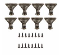 tooloflife 8 patas de esquina vintage de aleación de zinc dorado con tornillos, protectores de bordes decorativos para joyeros de madera, baúl de regalo y muebles pequeños