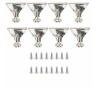 tooloflife 8 patas de esquina vintage de aleación de zinc dorado con tornillos, protectores de bordes decorativos para joyeros de madera, baúl de regalo y muebles pequeños