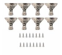 tooloflife 8 patas de esquina vintage de aleación de zinc dorado, grandes con tornillos, protectores de bordes decorativos para joyeros de madera, baúl de regalo y muebles pequeños