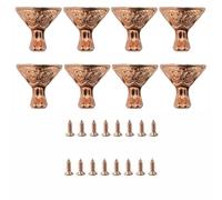 tooloflife 8 patas de esquina vintage de aleación de zinc dorado, grandes con tornillos, protectores de bordes decorativos para joyeros de madera, baúl de regalo y muebles pequeños