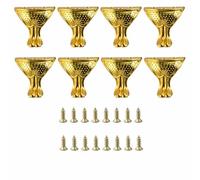 tooloflife 8 patas de esquina vintage de aleación de zinc dorado, pequeños con tornillos, protectores de bordes decorativos para joyeros de madera, baúl de regalo y muebles pequeños