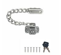 tooloflife Cerradura de ventana de acero inoxidable y restrictor de cadena de seguridad con llave para una mayor protección familiar