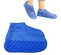 tooloflife Funda para zapatos, cubierta impermeable de silicona, antideslizante, reutilizable, lavable, adecuada para días lluviosos y nevados (Azul,L)